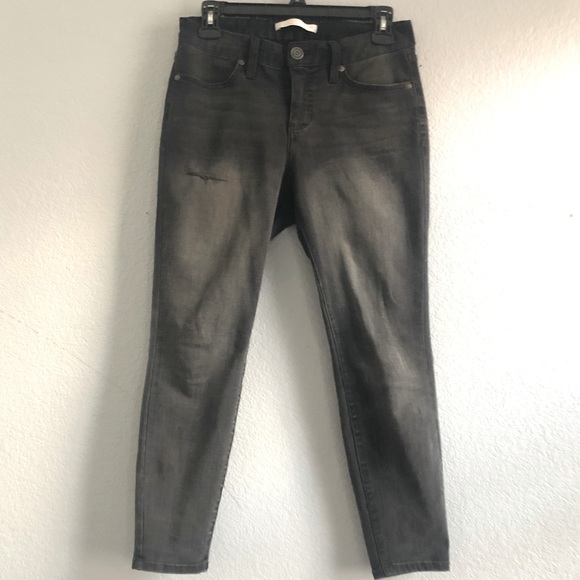 Lauren Conrad Super Skinny Black Wash (Short) Jeans - Picture 1 of 6